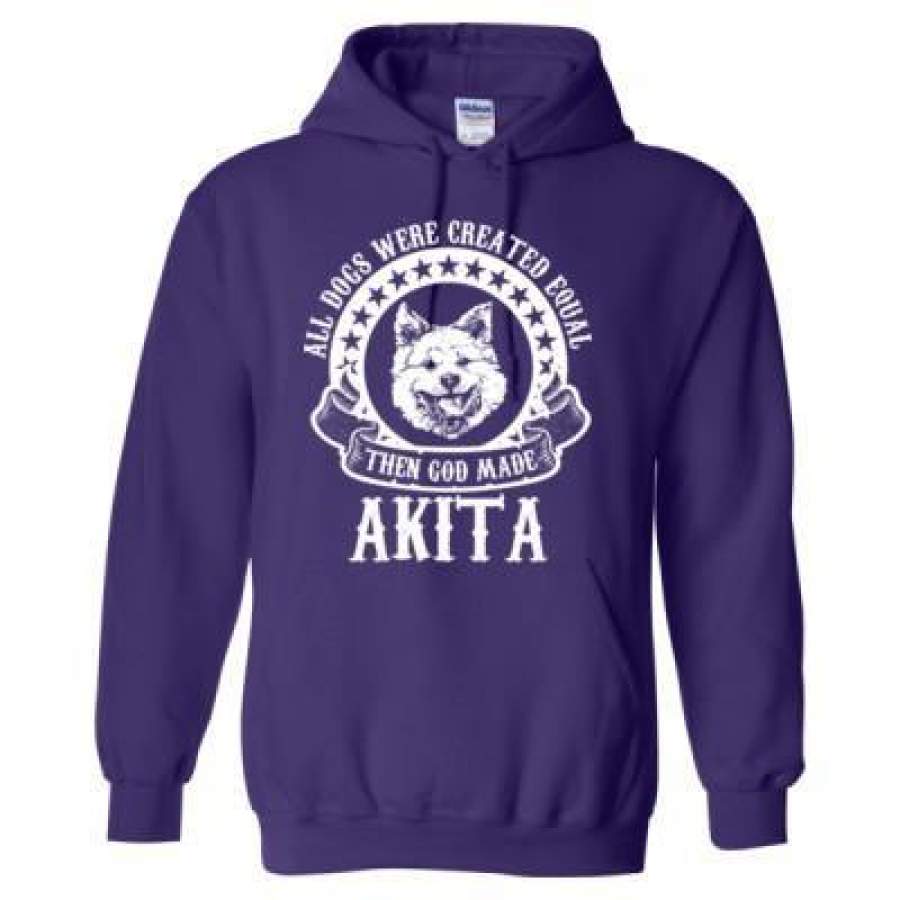 AGR All Dogs Were Created Equal God Made Akita – Heavy Blend™ Hooded Sweatshirt