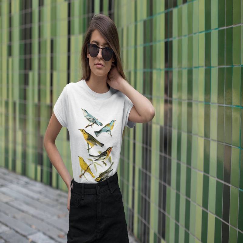 Crushtee vintage bird t shirt, vintage tee, vintage shirt, illustration, bird t shirt, nature shirt, aesthetic, graphic tee, unisex t shirt, t shirt Long Sleeve Hoodie