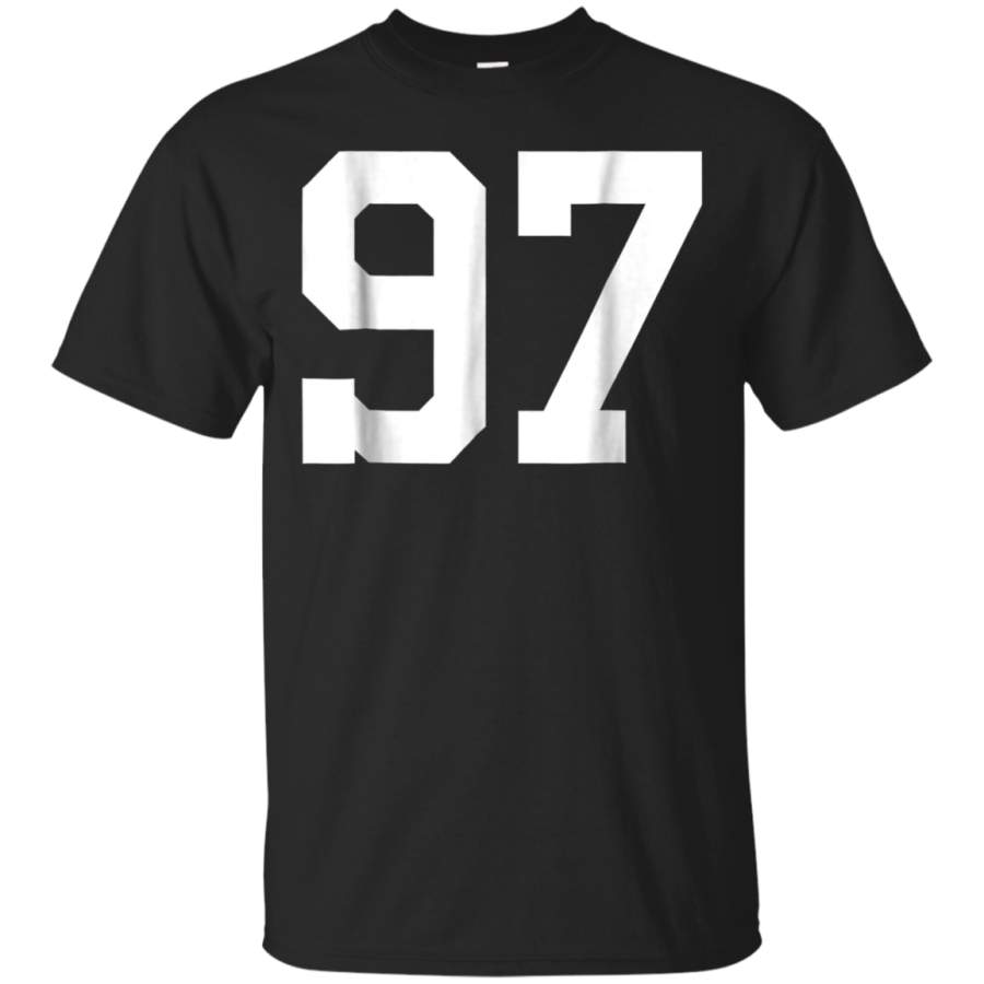 AGR 97 Sports Jersey Number T-Shirt for Team Fan Player Coach