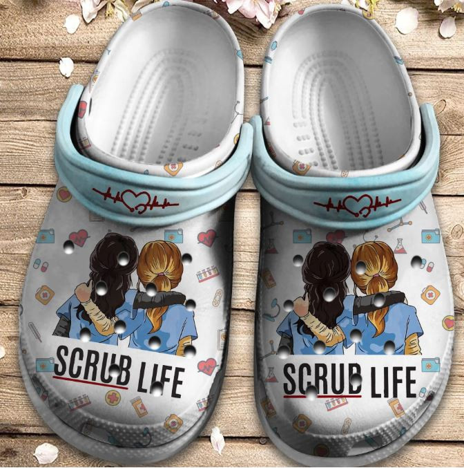 Couple Nurse Custom Shoes – Scrub Life Outdoor Shoes Birthday Gift For Women Girl Mother Daughter Sister Friend