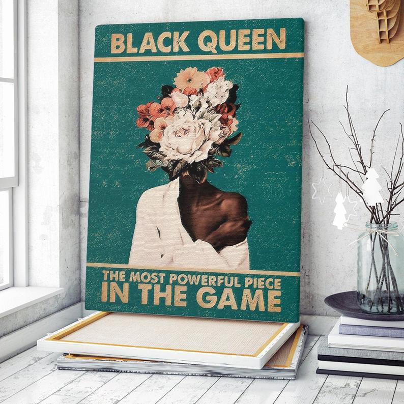 Black Queen Poster, Most Powerful Piece In The Game, African Women Pride