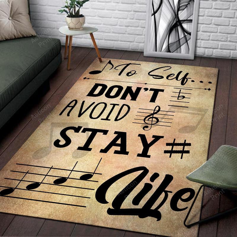 Music Room Area Rug Carpet Vintage Home Decor Gift Idea