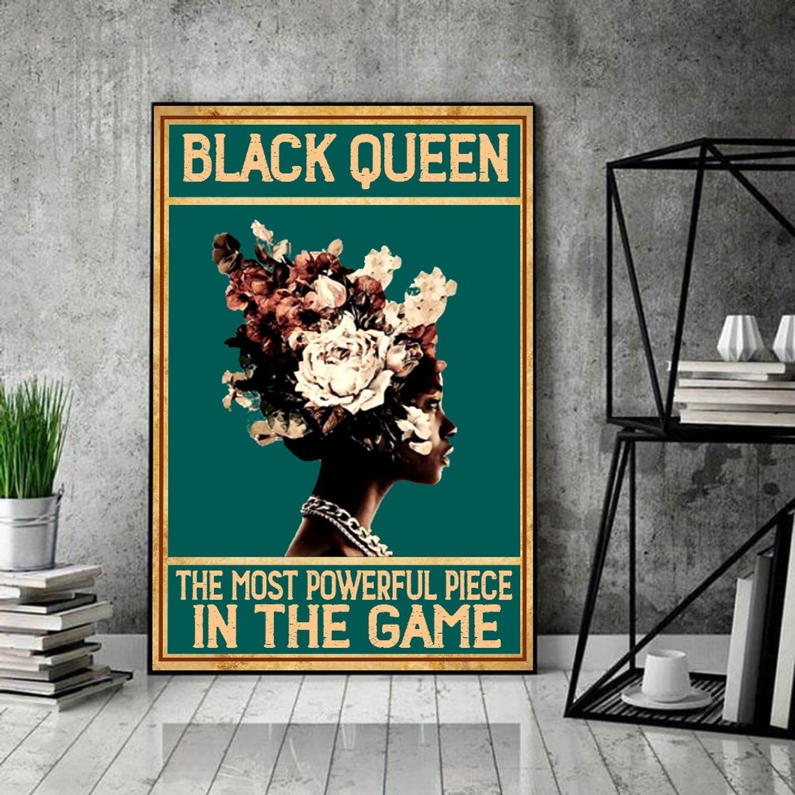 Black Queen In The Game Vertical Poster, Black Queen Angel Canvas And Poster, Canvas Prints, My Poster Wall, Canvas Wall Art, Wall Decor Visual Art