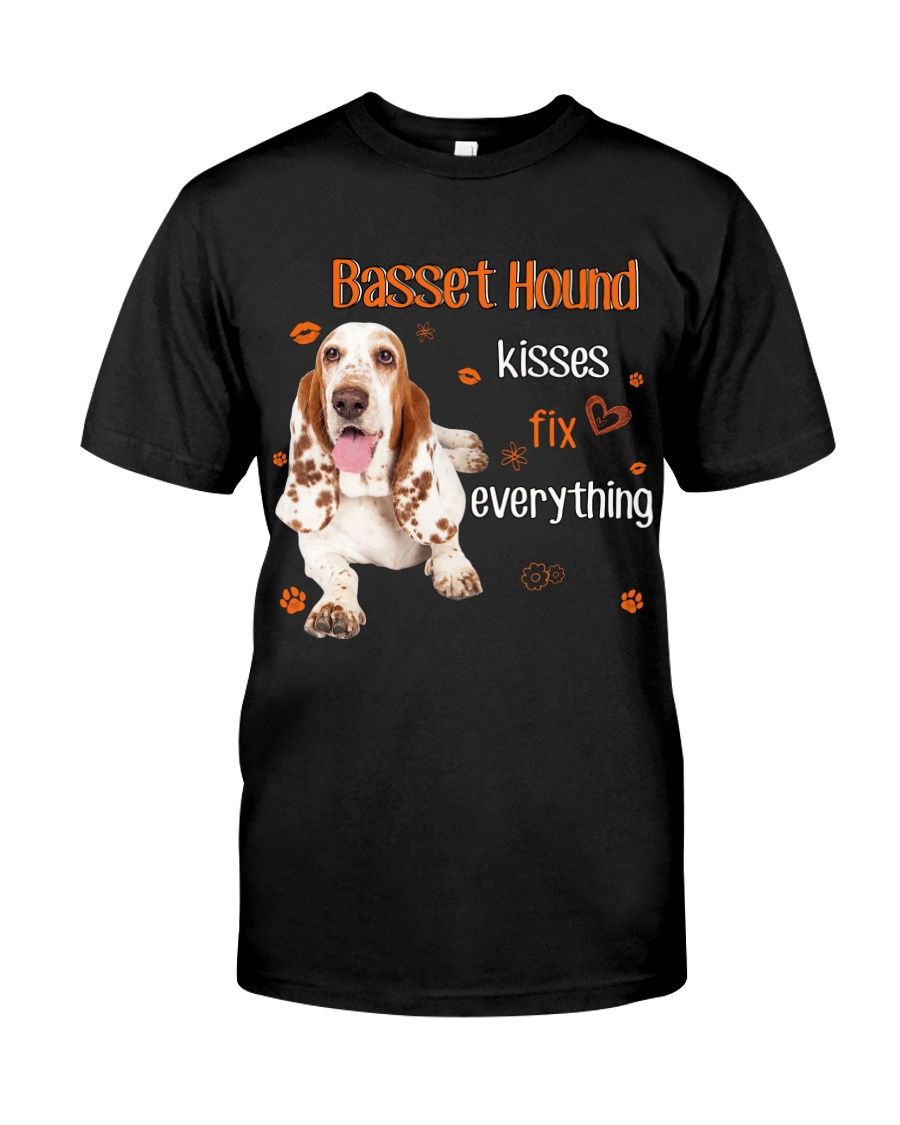 Basset Hound Kisses Fix Everything For Dog Lover Classic T-Shirt