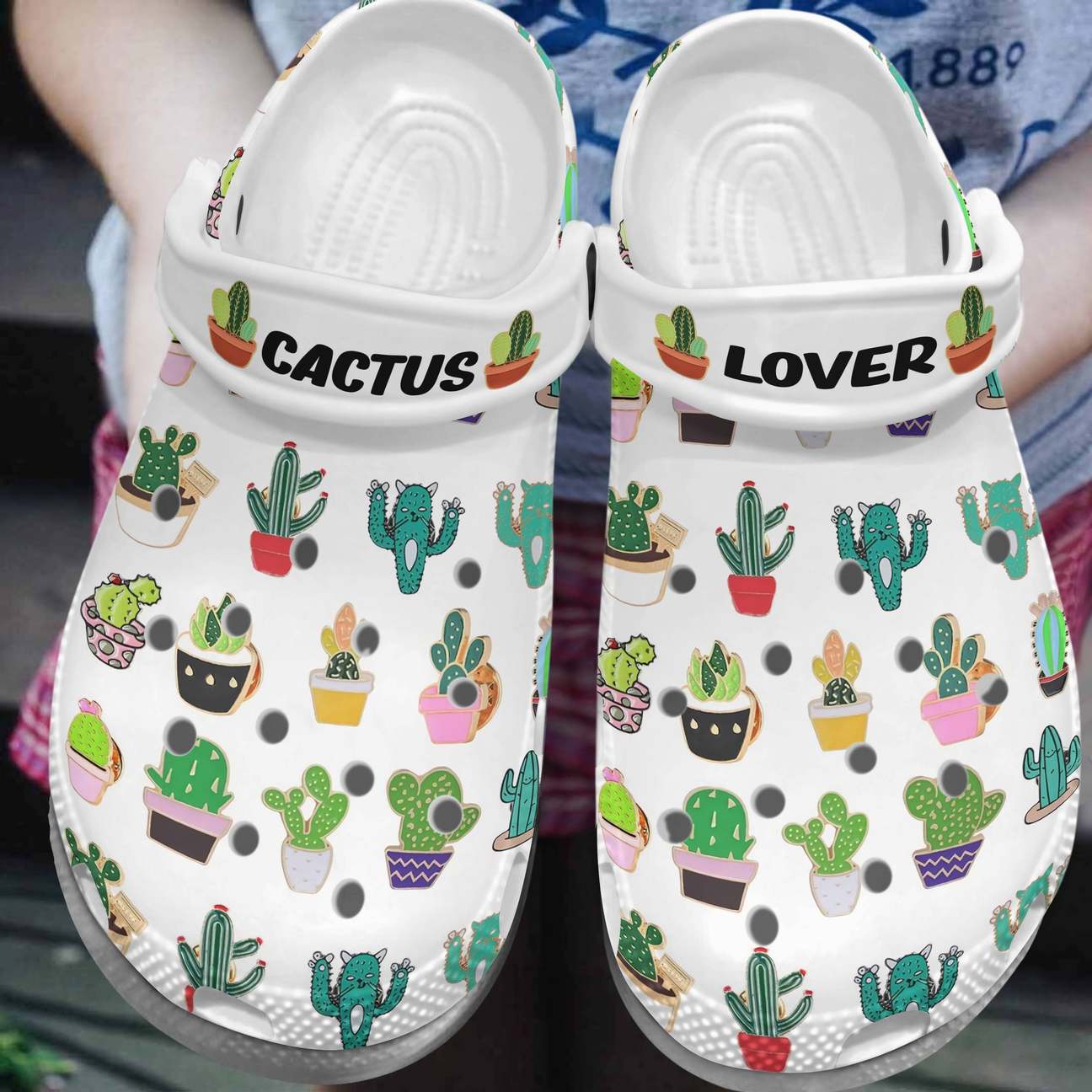 Catus Personalized Clog, Custom Name, Text, Color, Number Fashion Style For Women, Men, Kid, Print 3D Cactus Lover