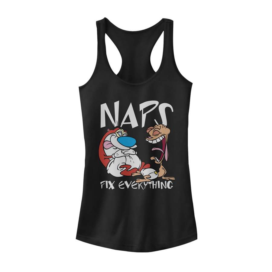 The Ren & Stimpy Show Junior’s Naps Fix Everything  Racerback Tank