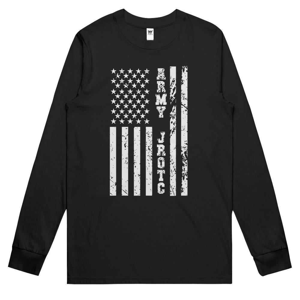 Army Jrotc United States Army Junior Rotc W Us Flag Long Sleeve T Shirts