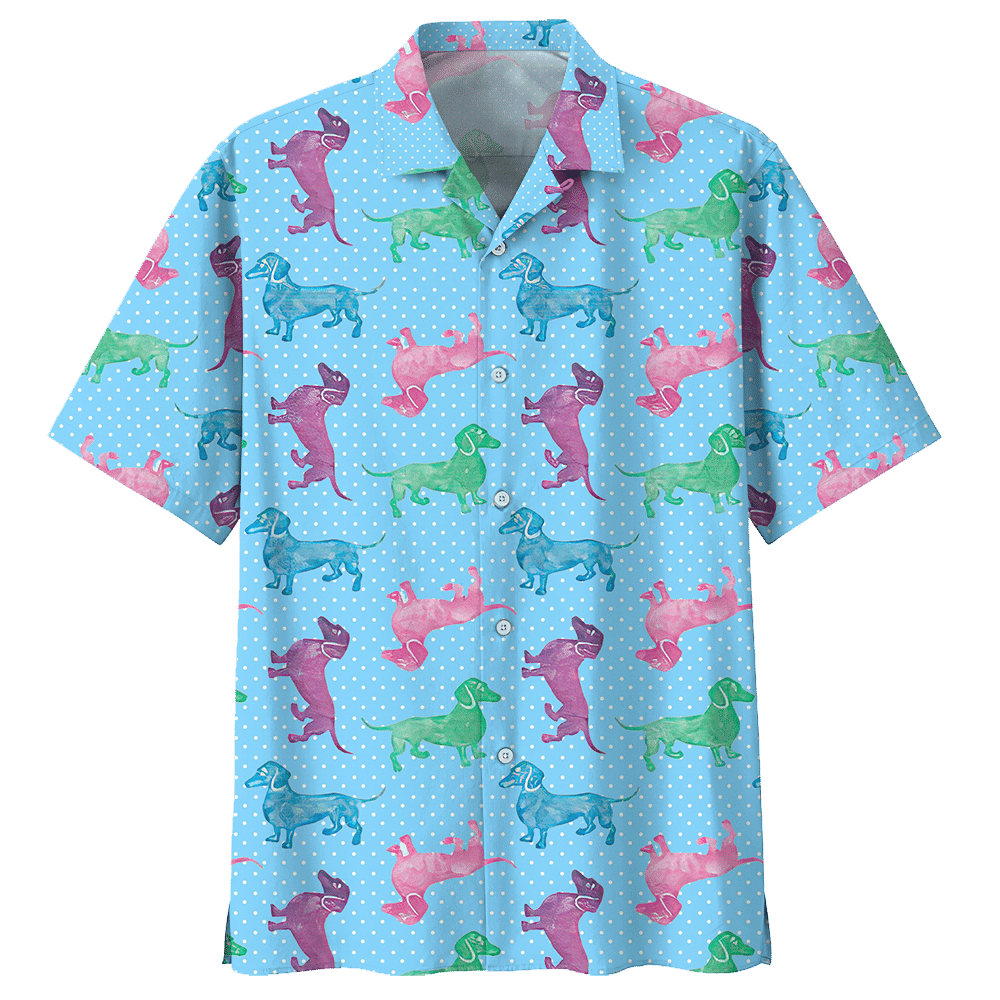 Dachshund Blue High Quality Unisex Hawaii Shirt For Men And Women Ha105804