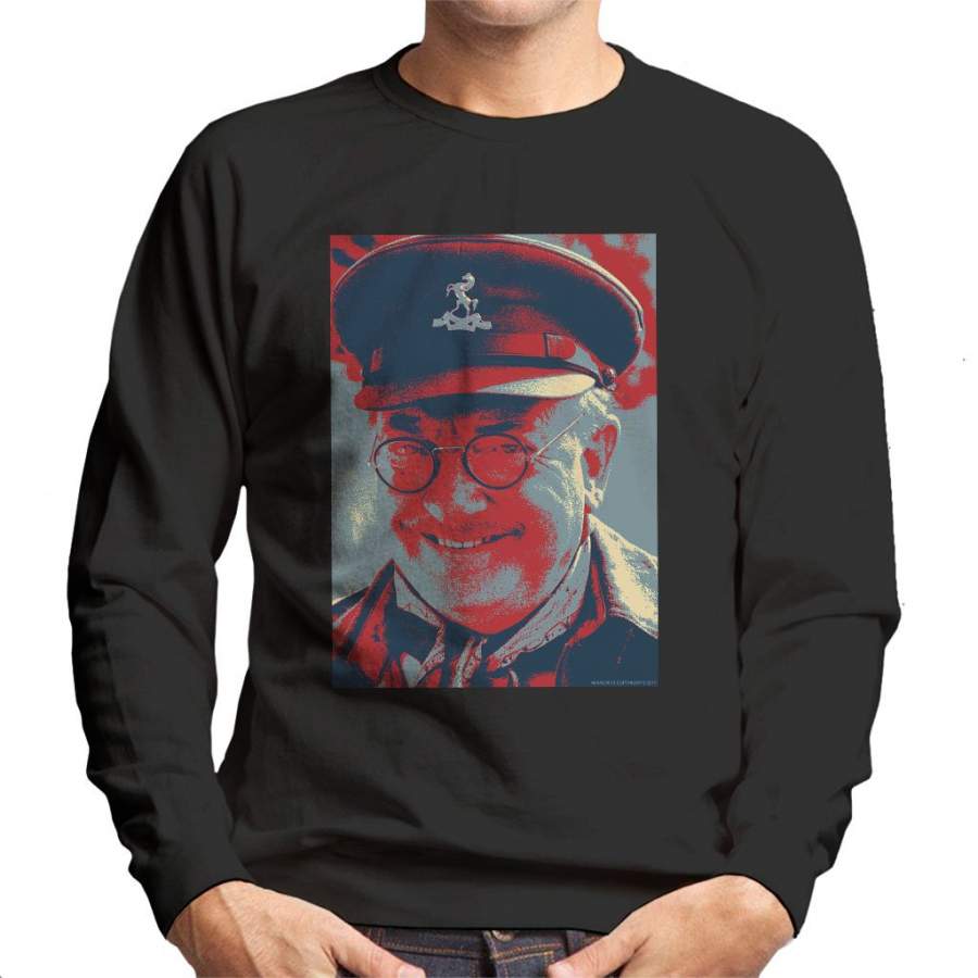 Dads Army Captain Mannering BBC Poster Style Men’s Sweatshirt