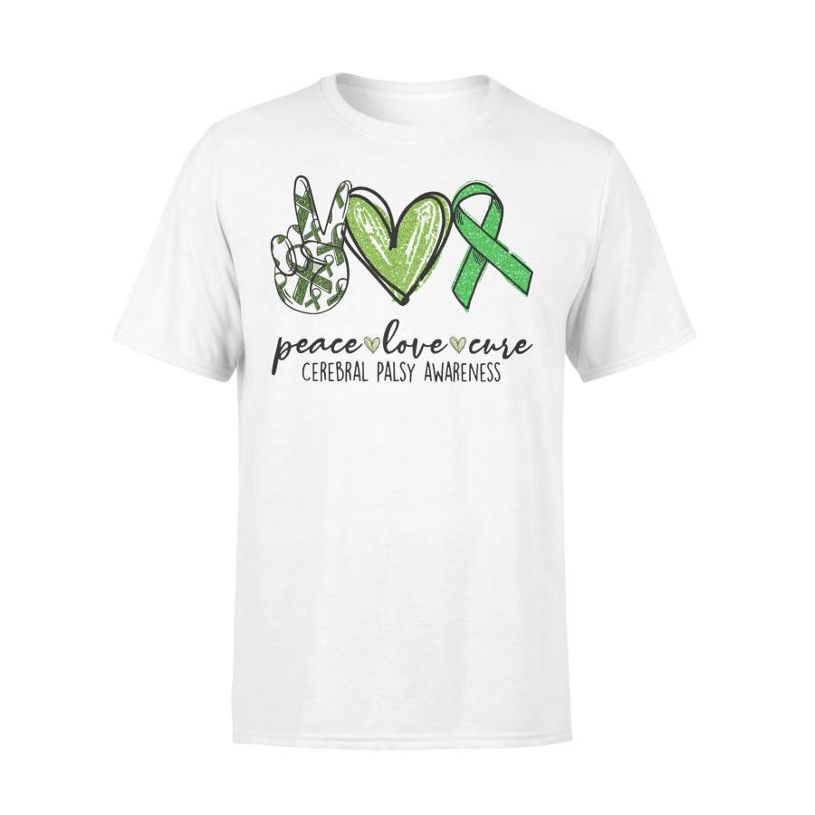 Peace Love Cure Cerebral Palsy Awareness Shirt