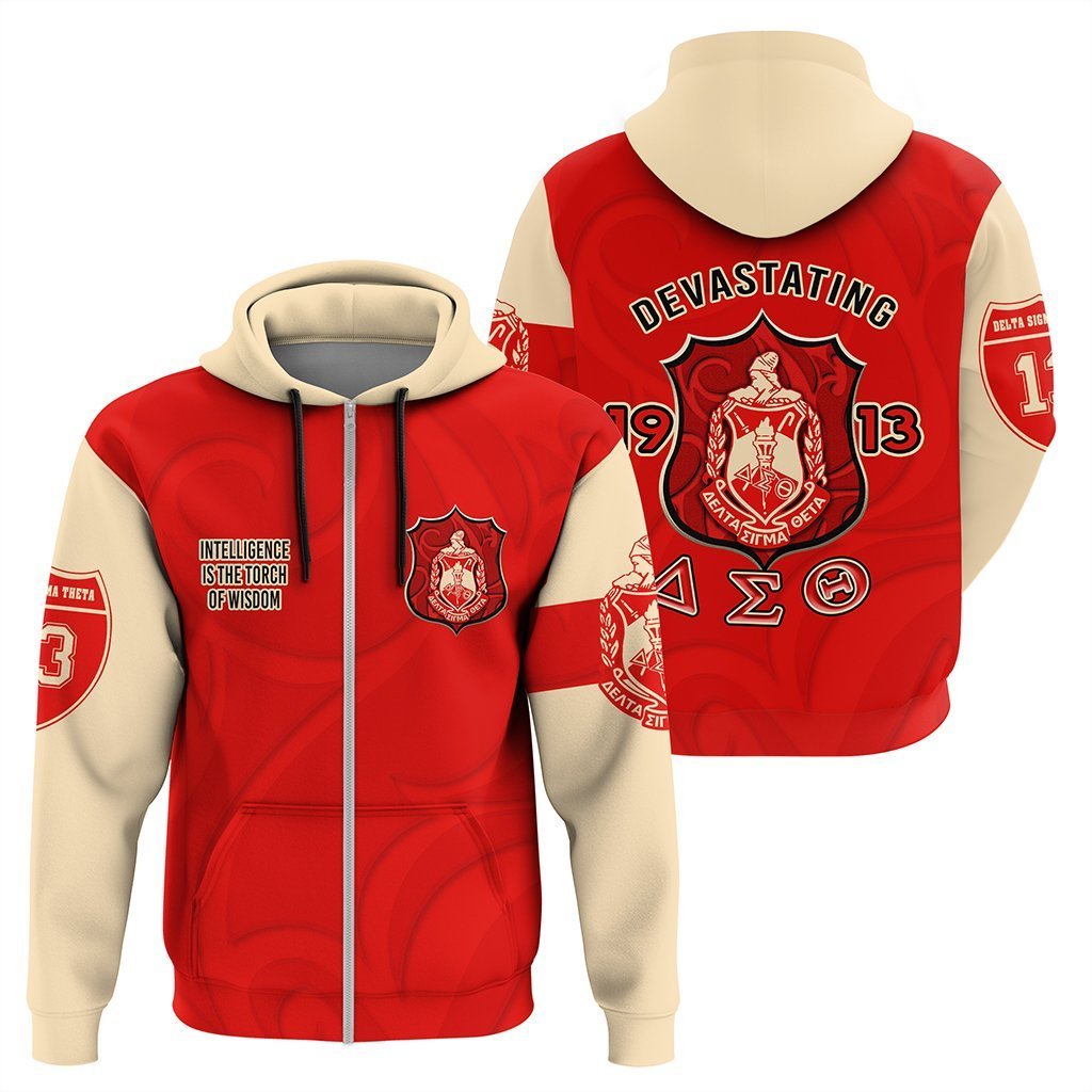 Greek Life Hoodie – Delta Sigma Theta Devastating Zip Hoodie