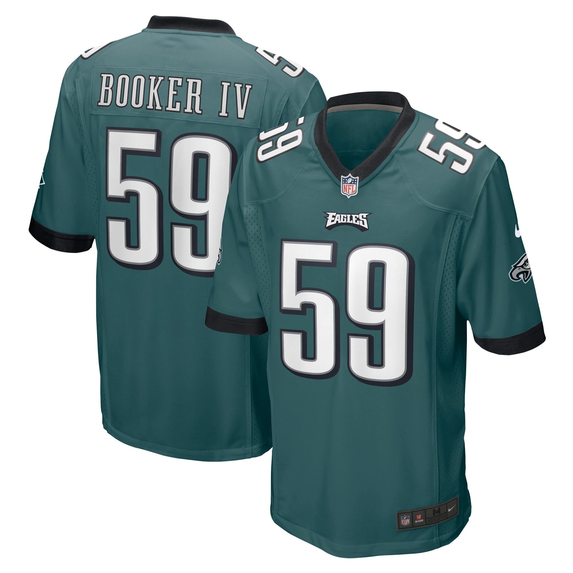 Thomas Booker IV Philadelphia Eagles Game Jersey – Midnight Green