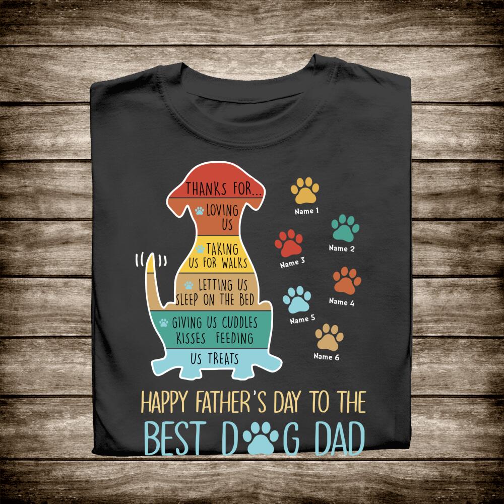 Best Dog Dad Vintage T-shirt Personalized Gift Father’s Day