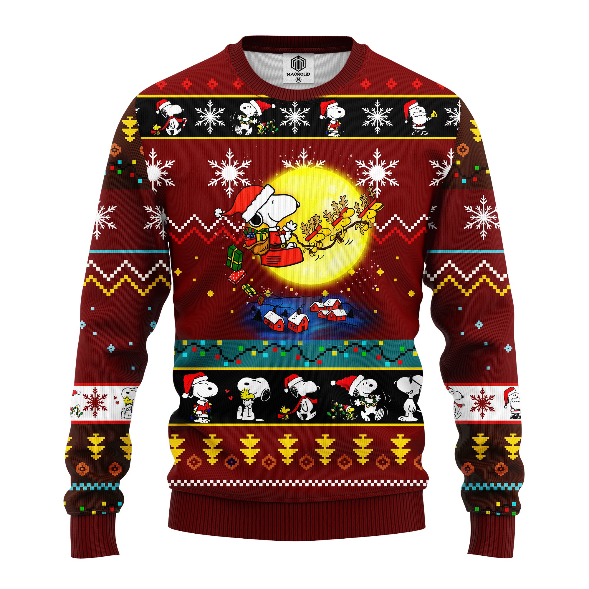 Snooby Moon ugly christmas sweater red 1 – Amazing Gift idea – thanksgiving gift