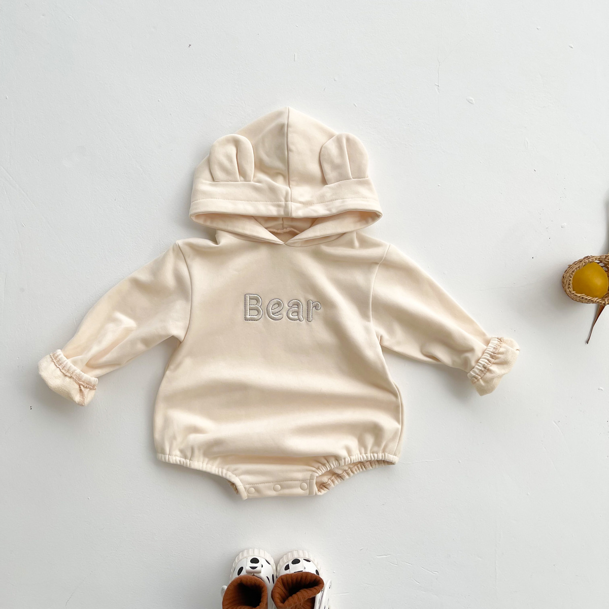 Autumn winter Korean version of children’s clothing trendy boys and girls baby cute bear shape hooded romper baby sweater alx