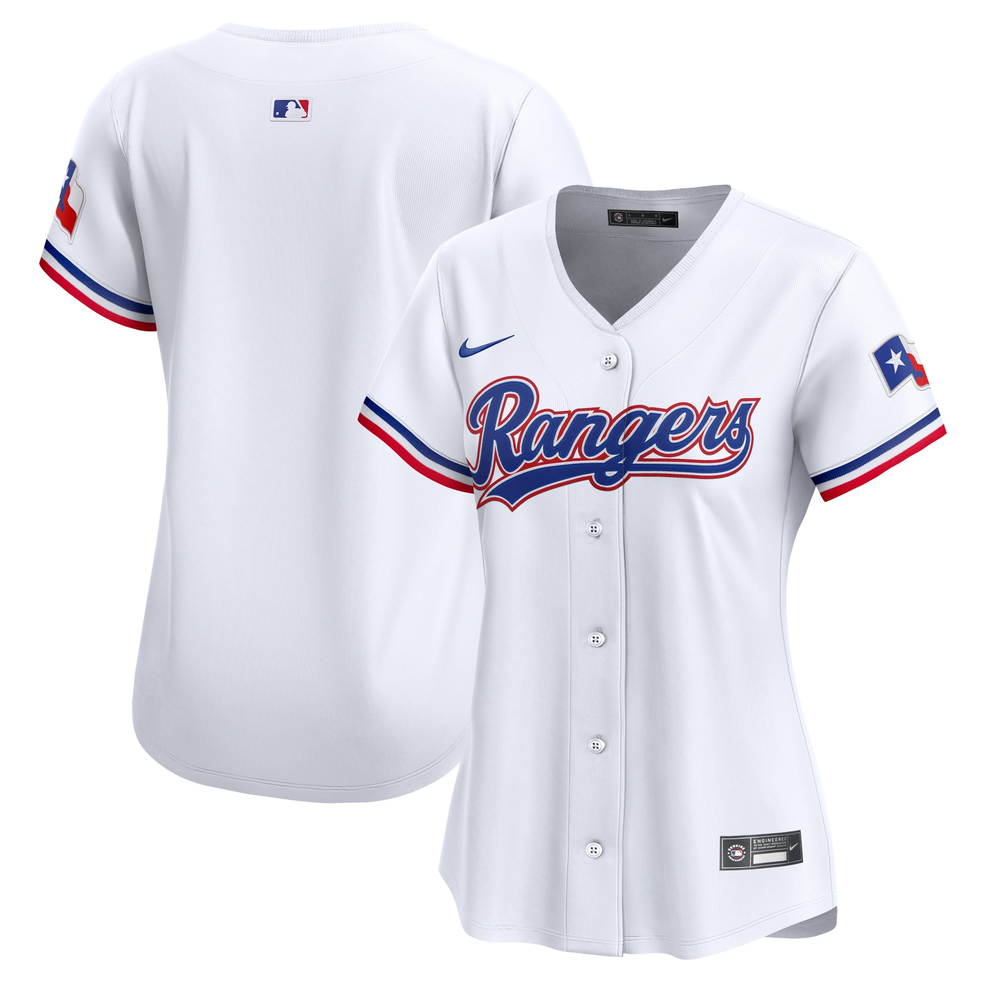 Texas Rangers Women's Home Limited Jersey – White