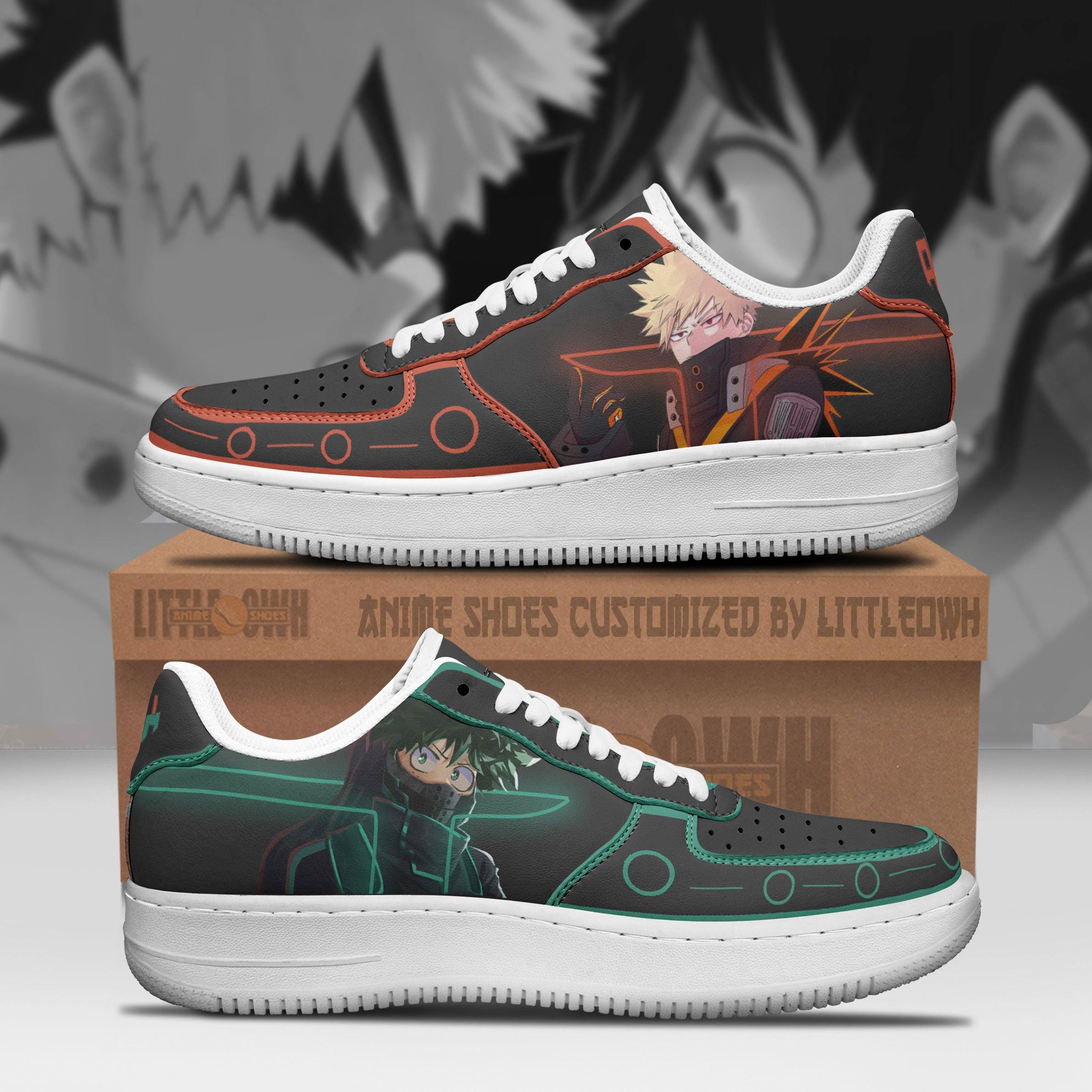Musketeers Katsuki X Deku Anime Sneakers Custom My Hero Academia Mha Anime Shoes
