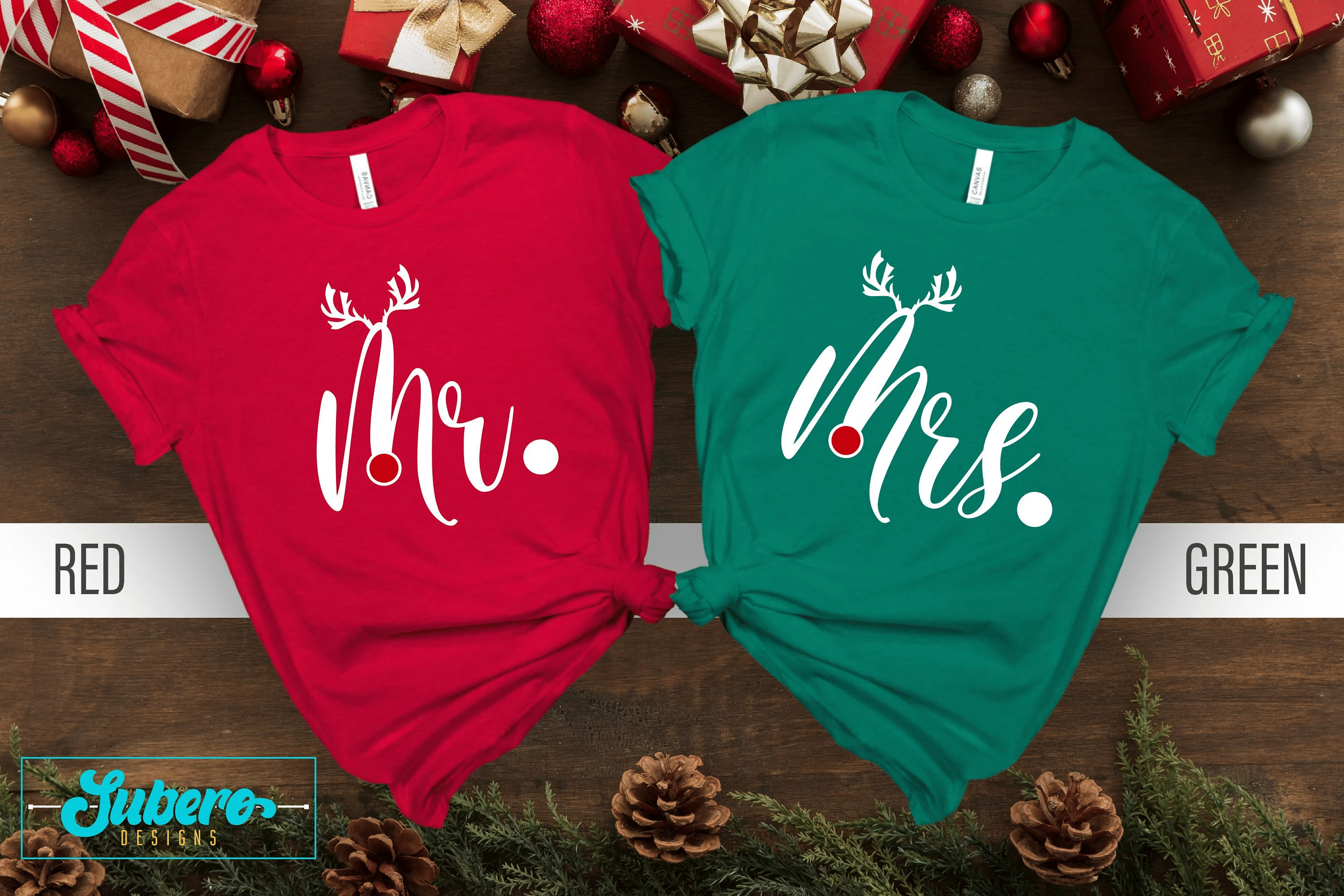 Couple Shirts Mr And Mrs Reindeer Matching Couple, Valentine Gifts, Christmas Gift Graphic Unisex T Shirt, Sweatshirt, Hoodie Size S – 5Xl