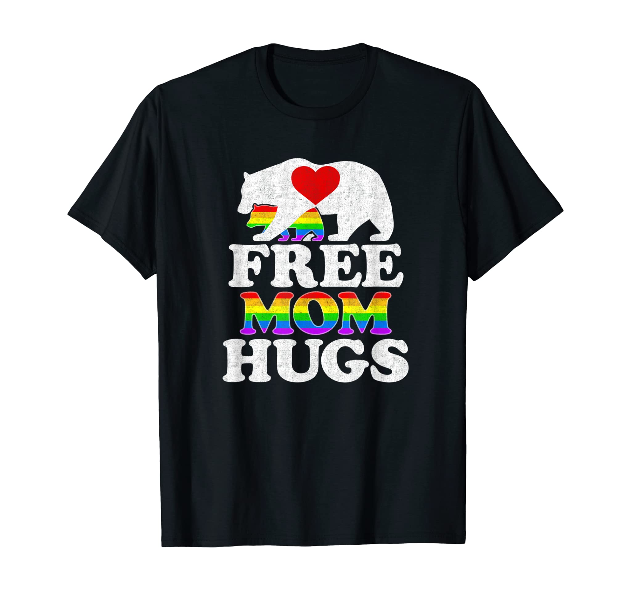 Free Mom Hugs Tshirt T-shirt Women LGBT Pride Mama Bear