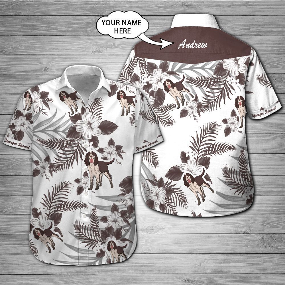 English Springer Spaniel Custom Name Hawaii Shirt 201 Ha15348