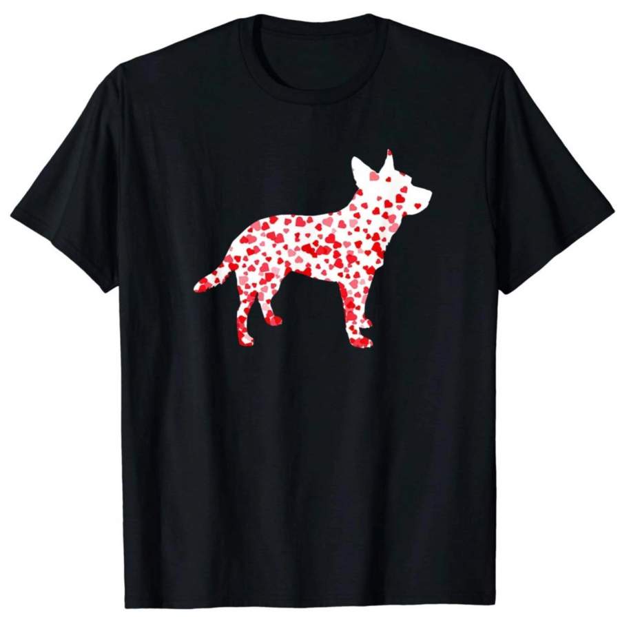 Australian Cattle Dog Heart Dog Valentine’s Day T-Shirt
