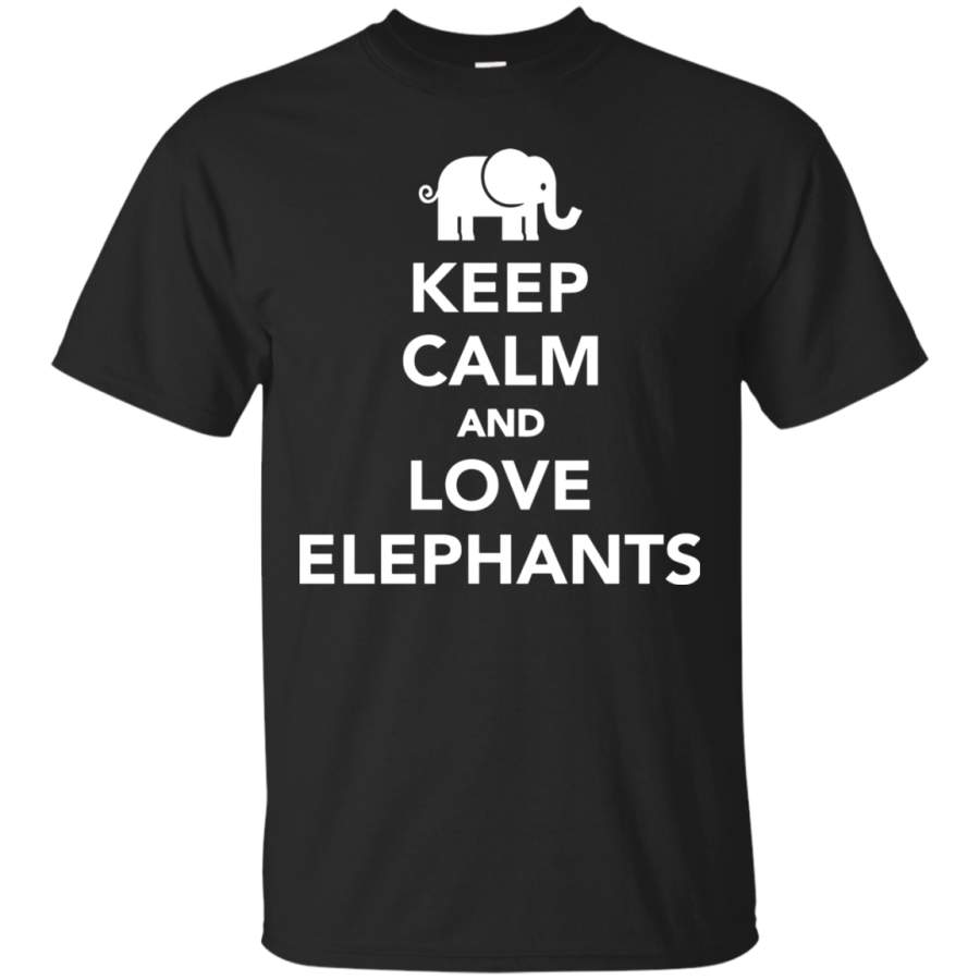 Keep Calm and Love Elephants Men/Women T shirt