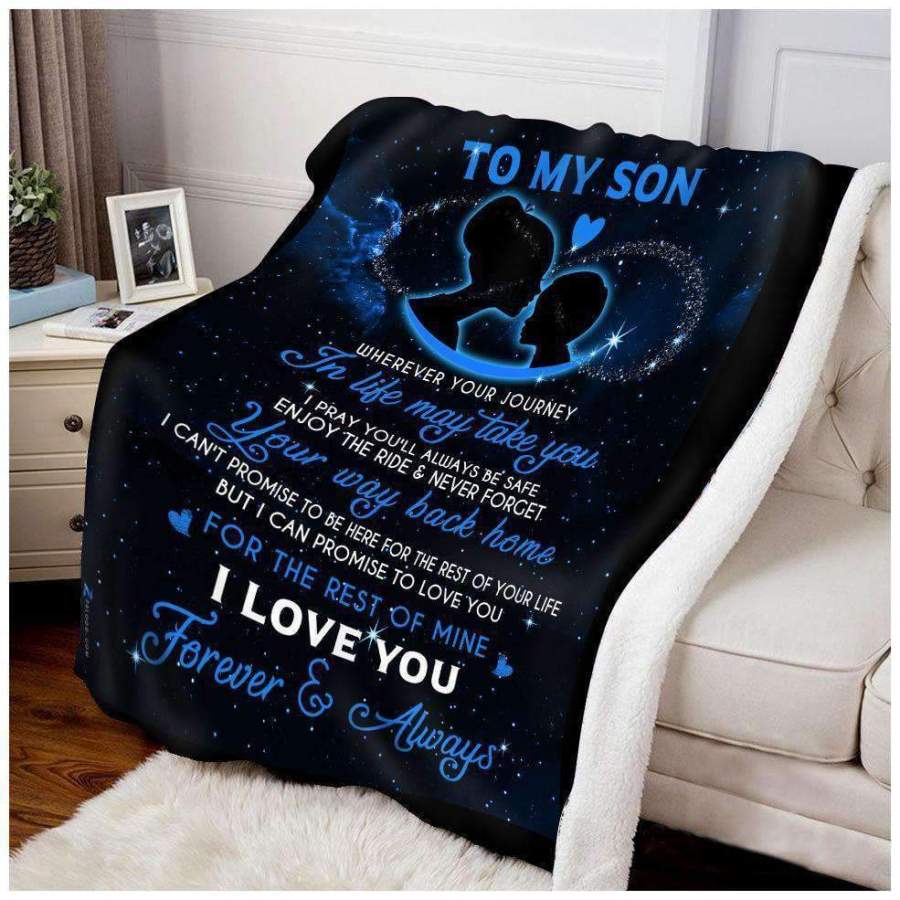 I Love You Forever And Always Gift For Son Blanket