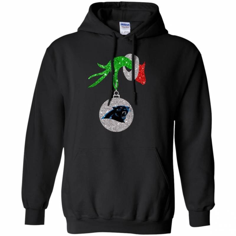 Carolina Panthers Glitter Grinch Monogram Ornament Christmas Gift Hoodies