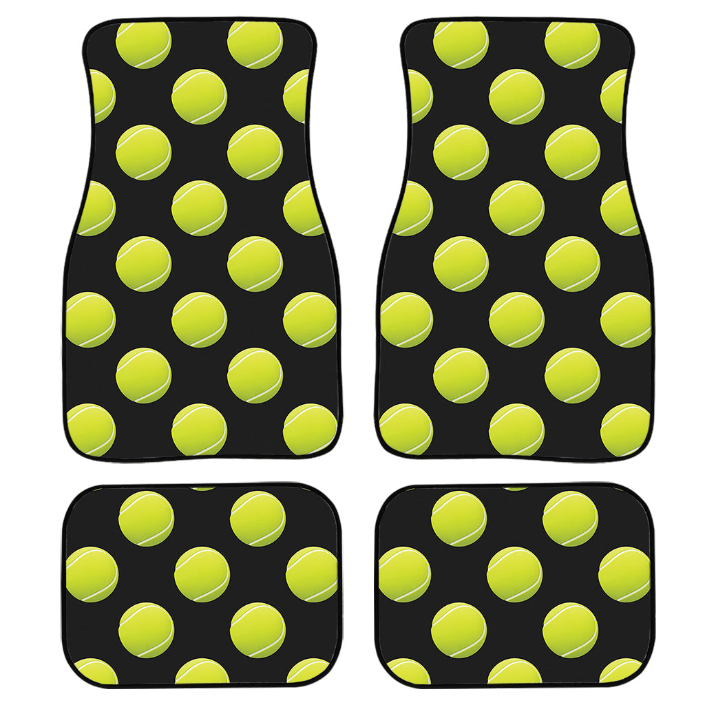 Tennis Balls Pattern Print Front And Back Car Floor Mats, Front Car Mat