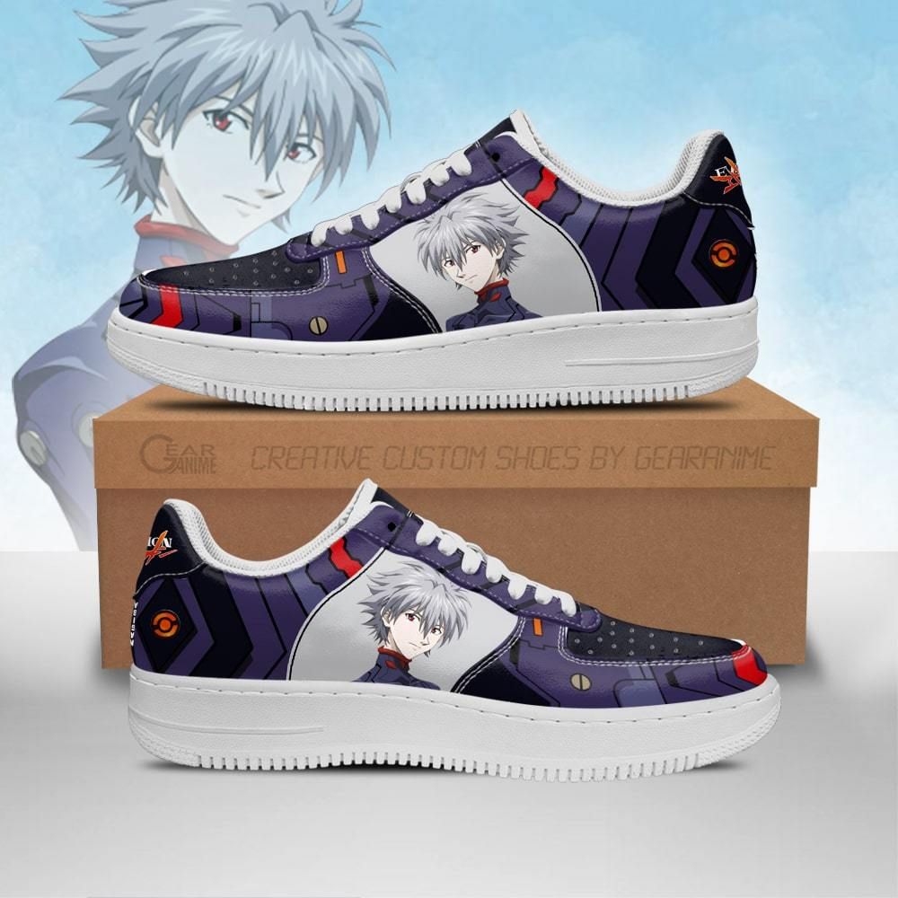 Evangelion Kaworu Nagisa Neon Genesis Evangelion Air Force Shoes Sneakers Custom Anime