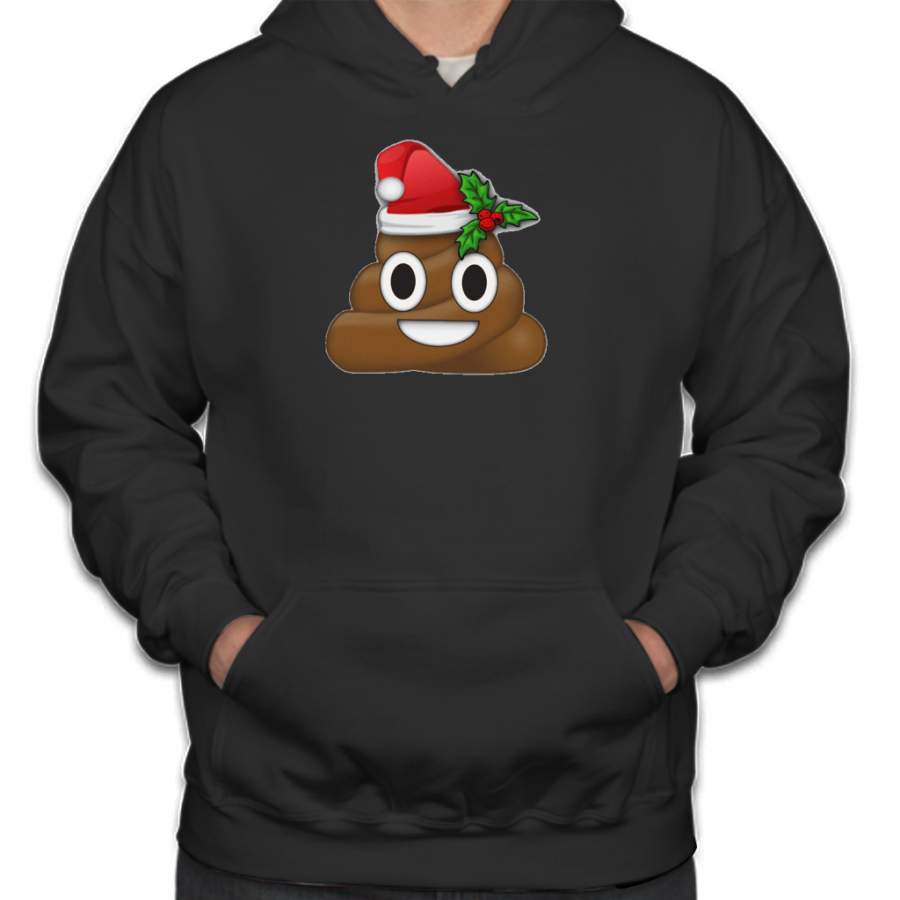 Merry Christmas Holiday Emoji Poop Emoticon Hoodie