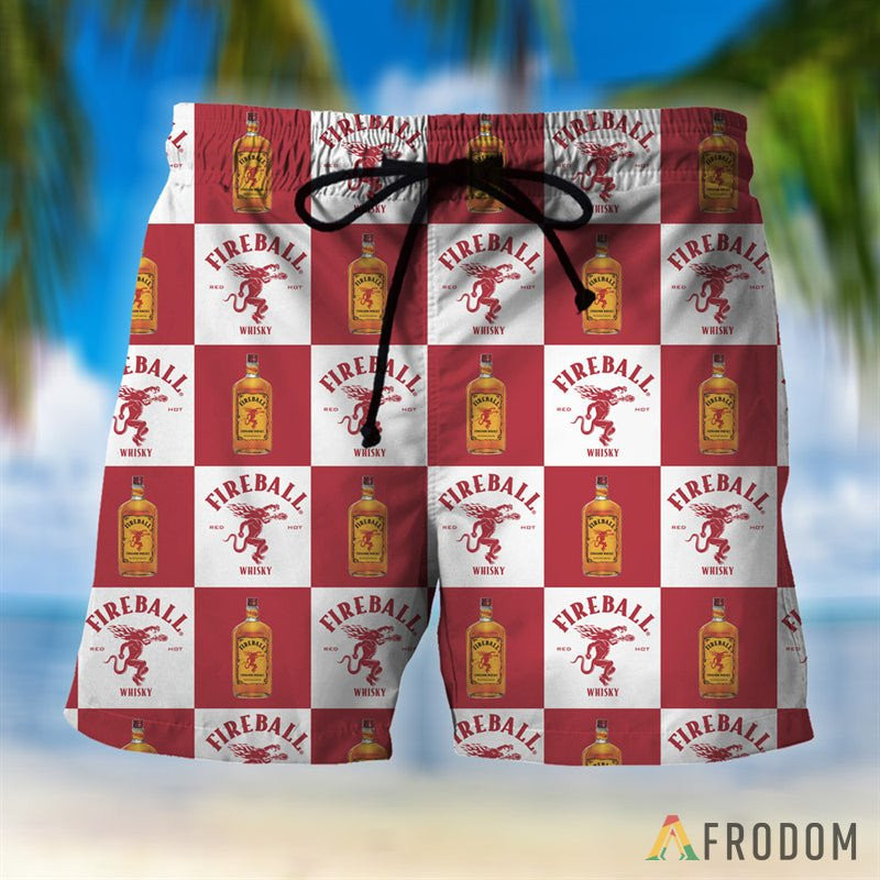 Checkerboard Fireball Whisky Hawaii Shorts Ha66036