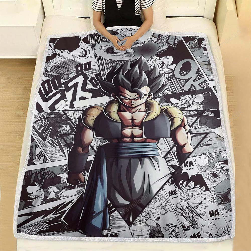 Gogeta Fleece Blanket - Dragon Ball Soft Blanket, Warm Blanket Onlytee