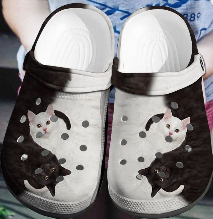 Yin Yang Cats Crocband Clog Comfortable For Mens Womens Classic Clog Water Shoes Crocss Shoes Saleoff 131020