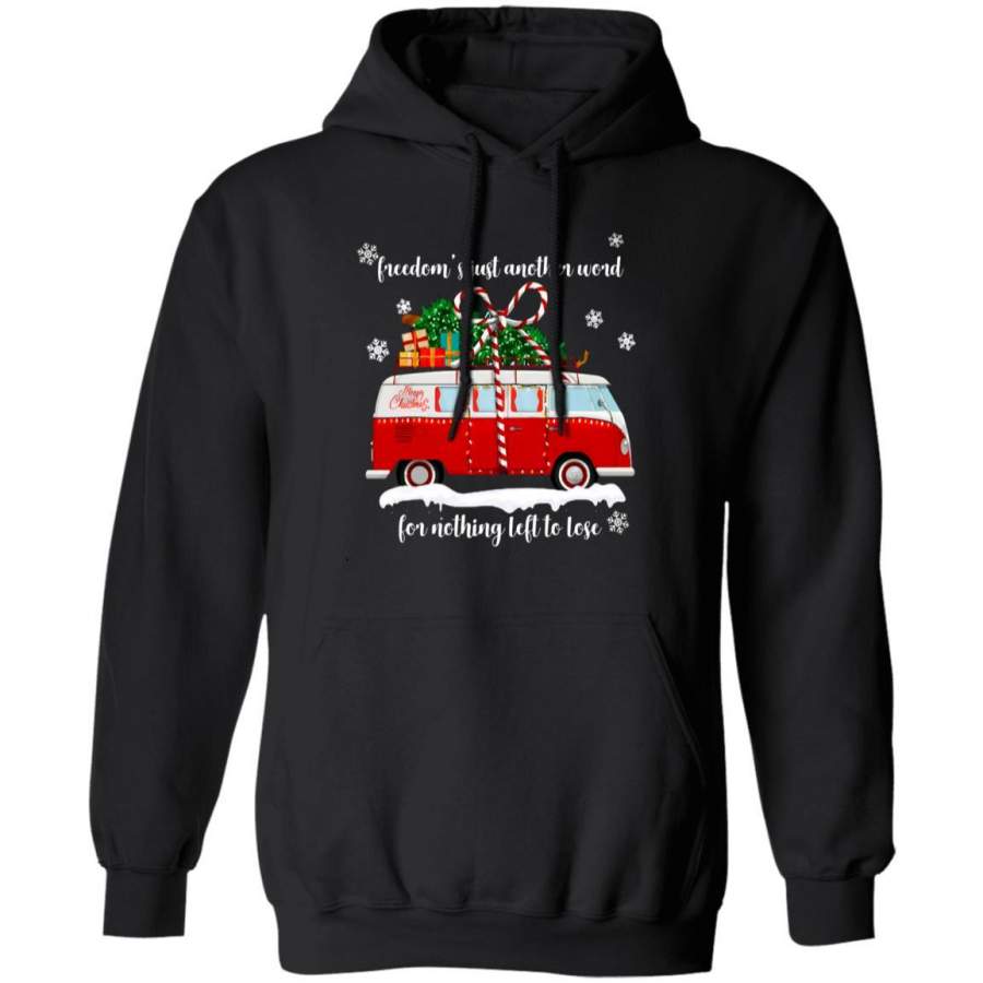 Hippie Christmas Hoodie Freedom Just Another Word