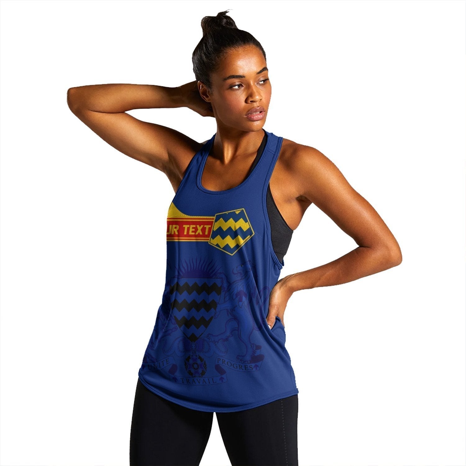 (Custom) African Tank Top – Chad Women’S Racerback Tank Pentagon Style