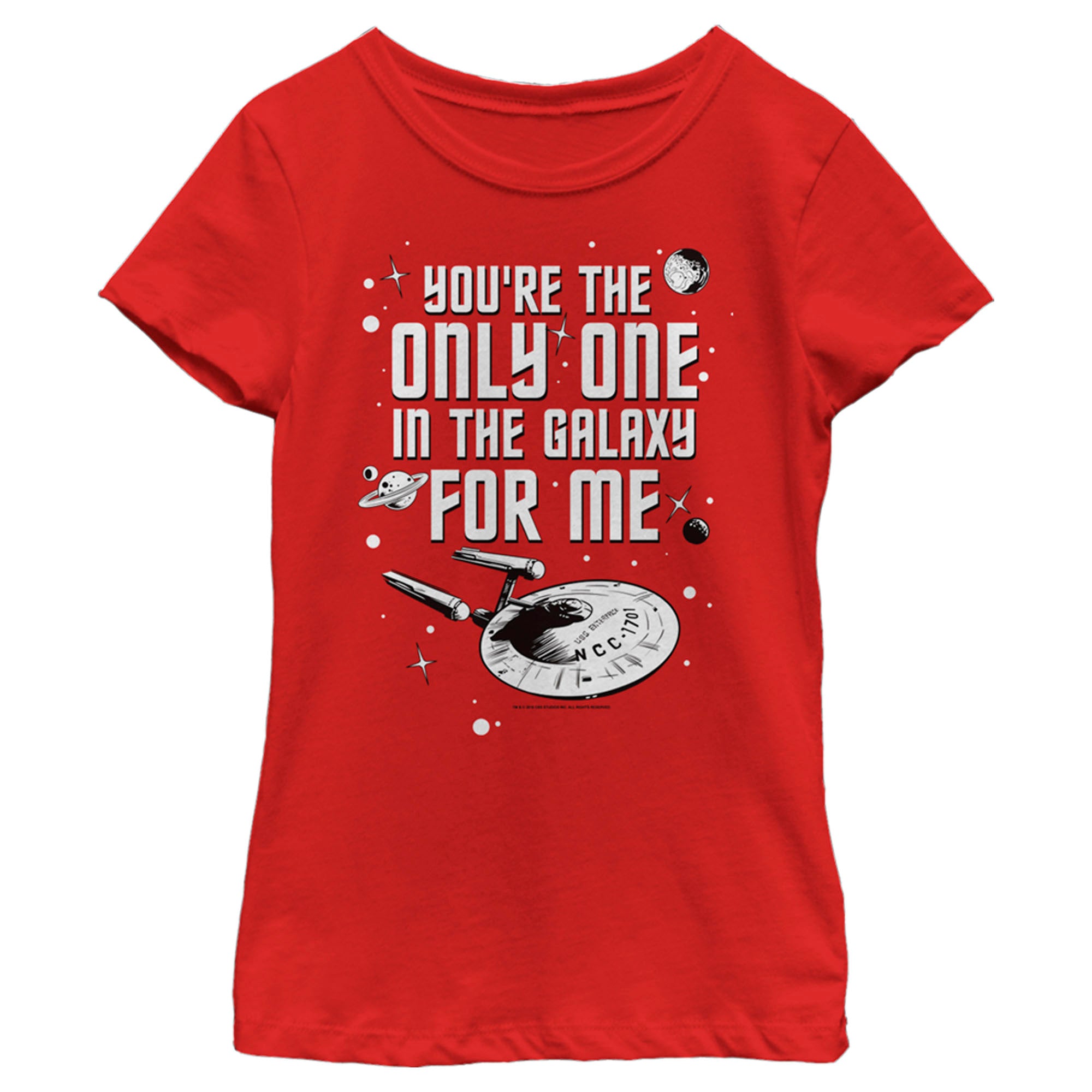 Girl’S Star Trek Valentine’S Day Your The Only One In The Galaxy For Me T-Shirt