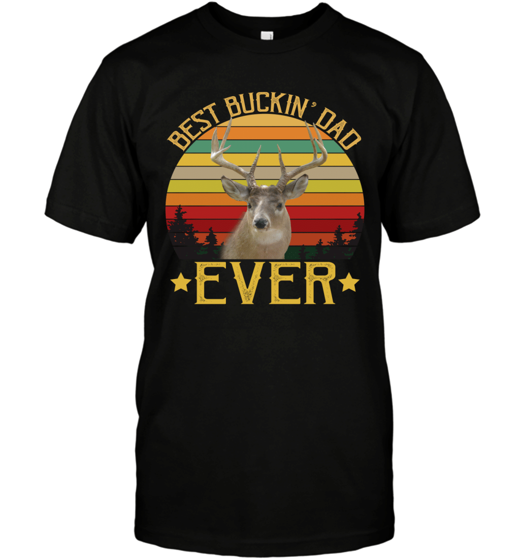 Best Bucking Dad Ever Vintage Retroo Deer Hunting Shirt T-Shirt