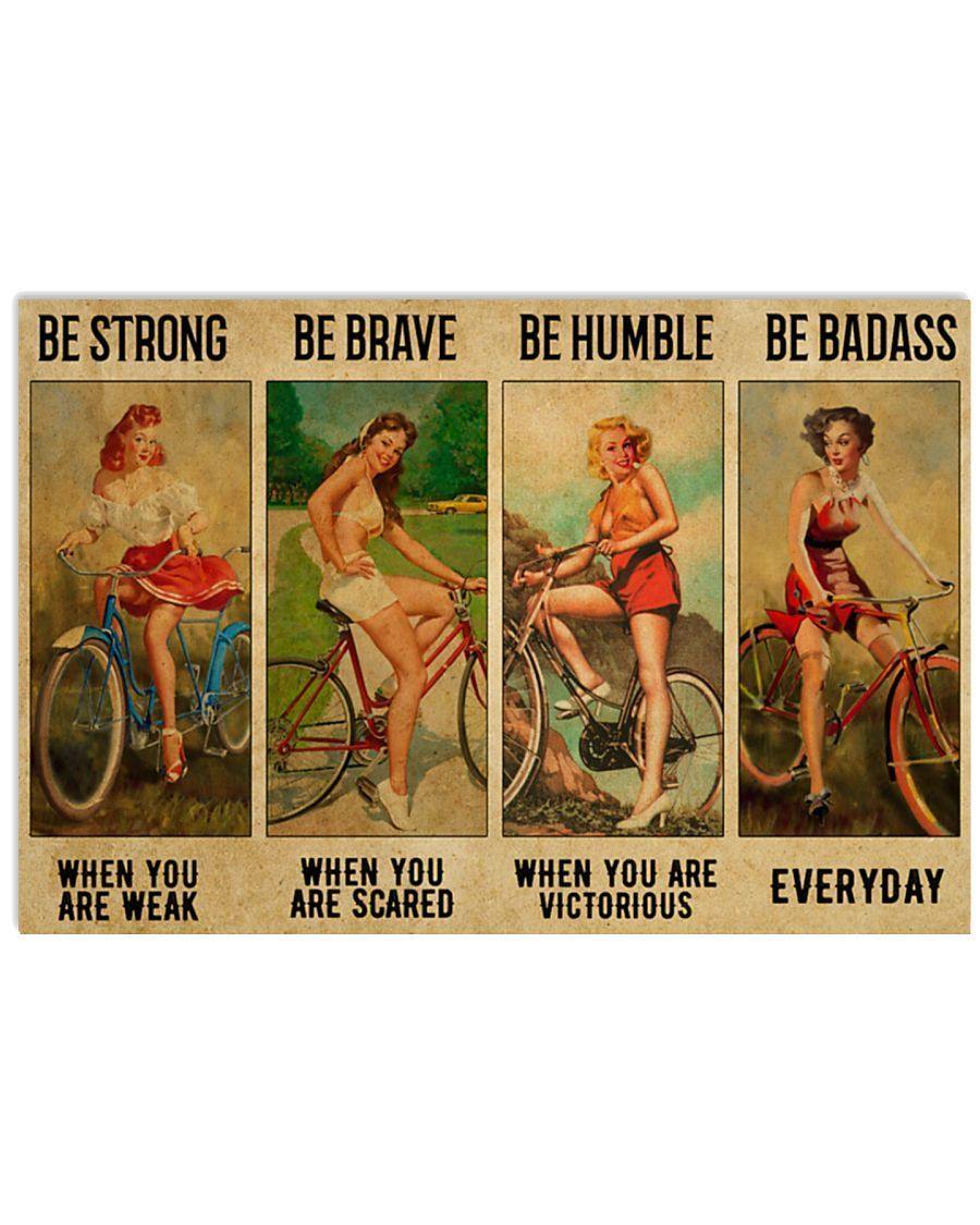 Bicycle Girl Be Strong When You Are Weak – Best Idea Gift , Gift For Home Decor, Gift For Family – Horizontal Canvas Matte Canvas Wall Art