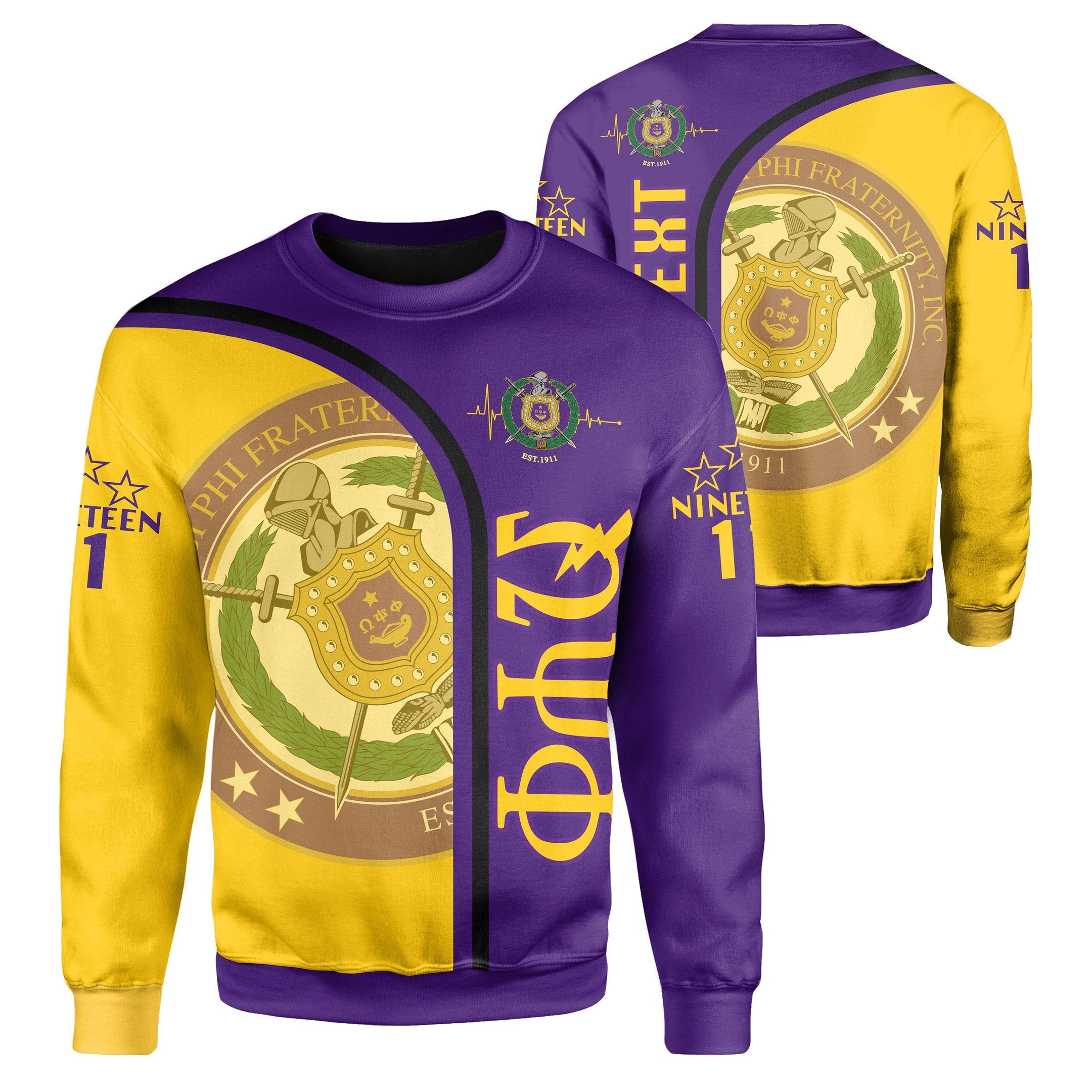 Crewneck Sweatshirt Personalized Omega Psi Phi In My Heart J5