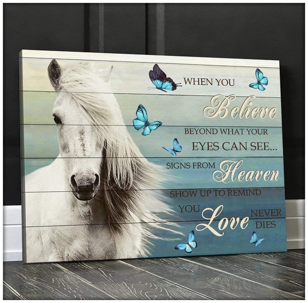 Canvas – Horse – When You Believe Gift For Family, Wall Art Decor, Canvas Print, Home Decor