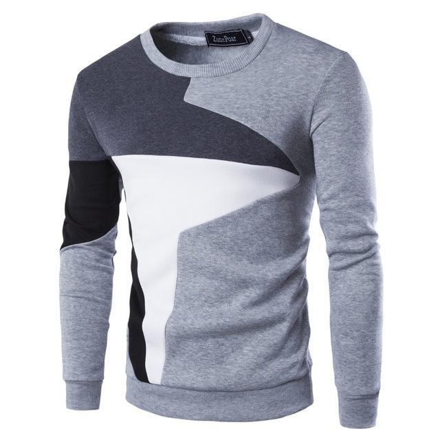 The New Spring Clothing Men’s FASHION Fleece Casual Round Collar Stitching Brand Sweaters Sets Men’s Sportswear Long Sleeves alx