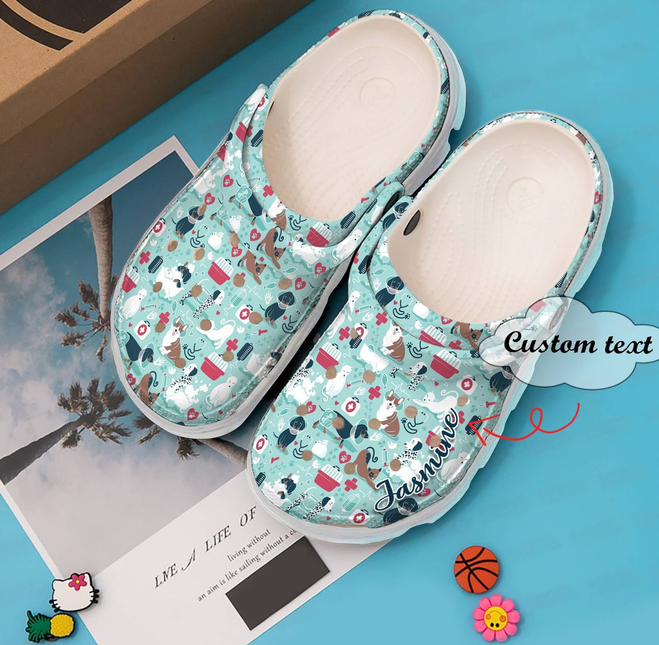 Vet Tech Personalized Clog, Custom Name, Text, Color, Number Fashion Style For Women, Men, Kid, Print 3D Cute