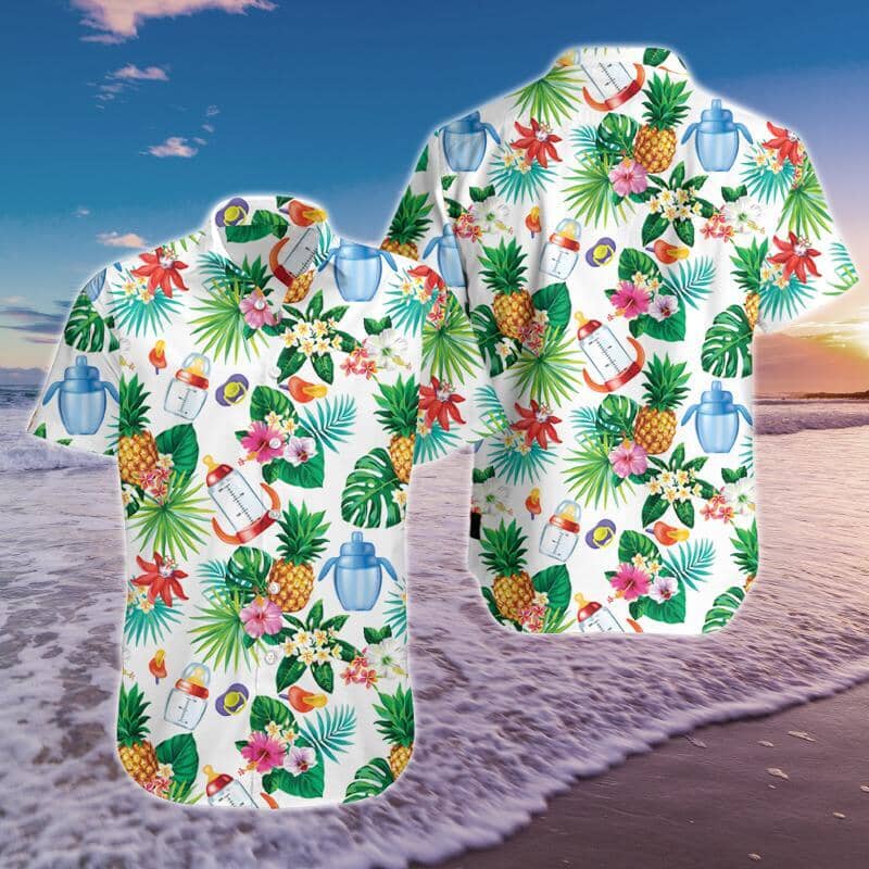 Baby Bottlte Hawaiian Shirt Summer Button Up For Men, Women, Couple