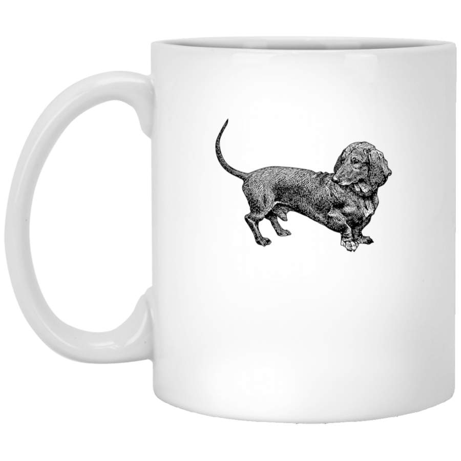 Dachshund Dog Vintage Illustration Mug