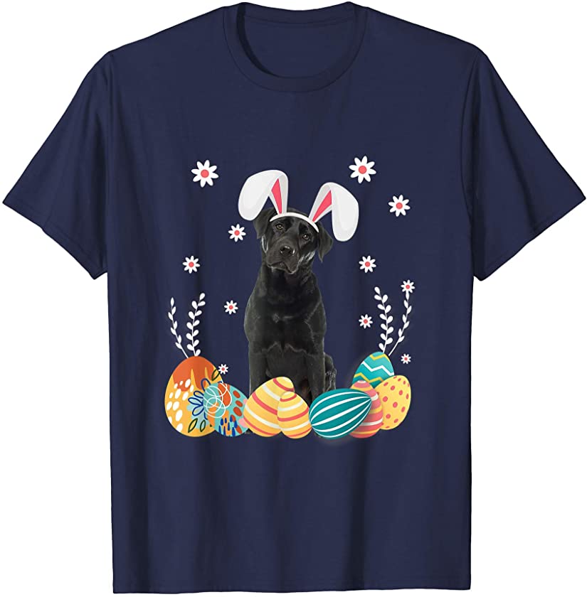 Cute Labrador Easter Day Bunny Eggs Easter Costume Women T-Shirt