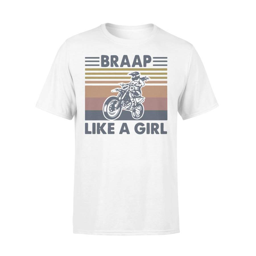 Motocross Braap Like A Girl Vintage T-shirt