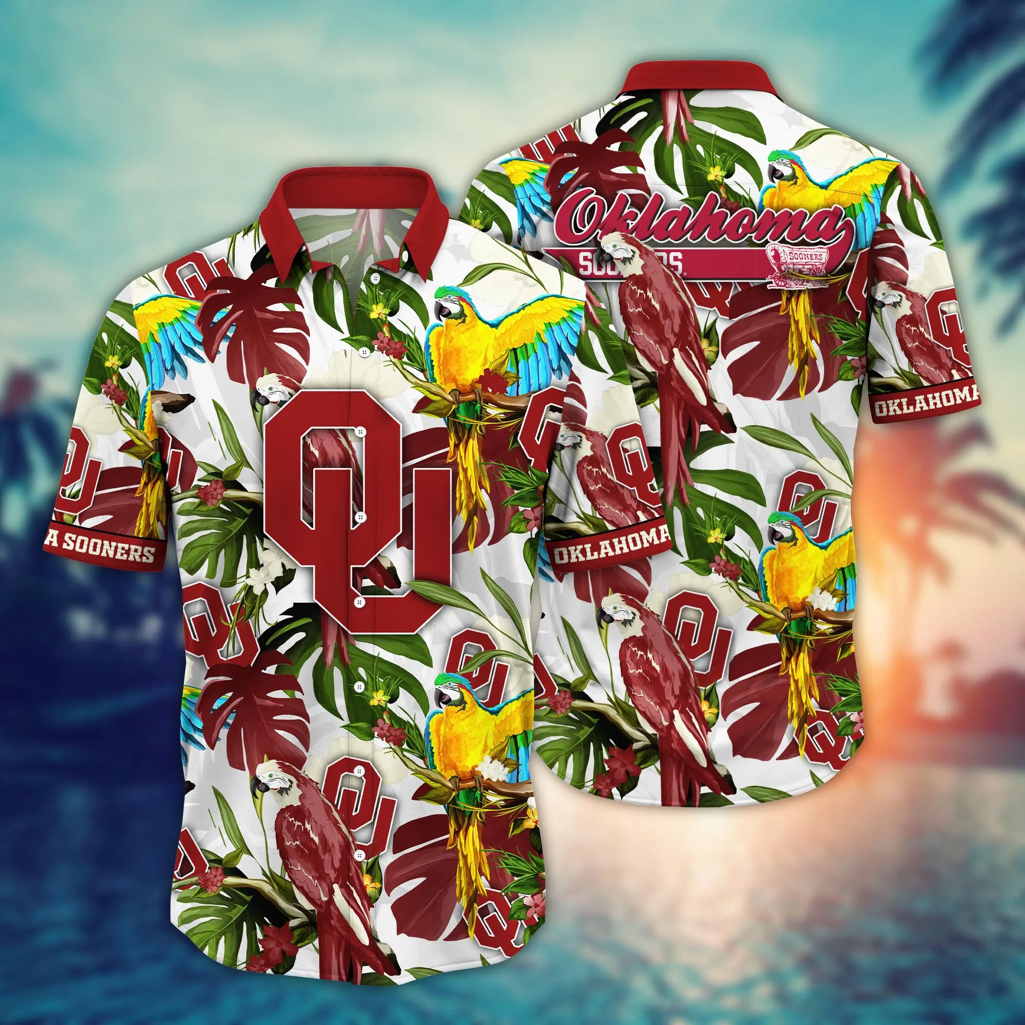 Oklahoma Sooners NCCA Hawaiian Shirt Coconut Watertime Aloha Shirt