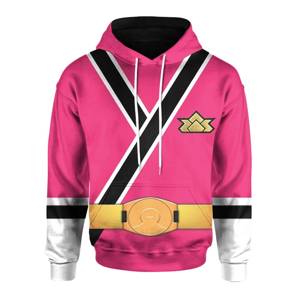 3D Power Rangers Samurai Pink Ranger Custom Hoodie