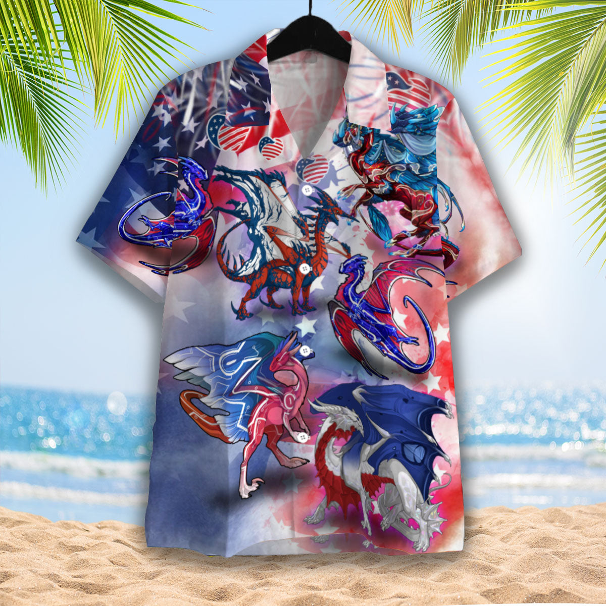 American Dragon Flag Hawaii Shirt For Men And Women Ha8993